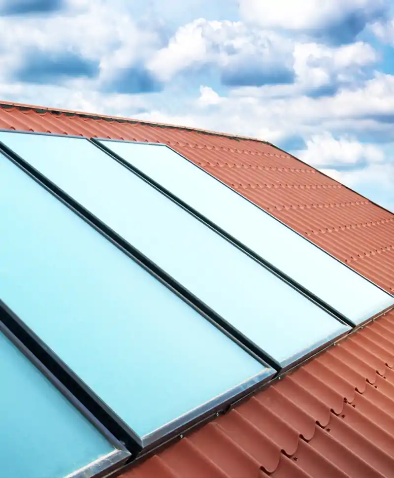 Placas solar térmica en tejado